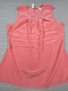 Max Studio Coral Sleeveless Silk Top